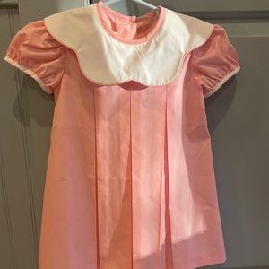 The Beaufort Bonnet Co Pink scalloped collar dress 3T